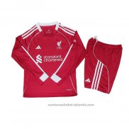 Camiseta Liverpool 1ª Manga Larga Nino 25/26
