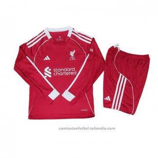 Camiseta Liverpool 1ª Manga Larga Nino 25/26