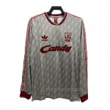 Camiseta Liverpool 2ª Manga Larga Retro 1989-1991