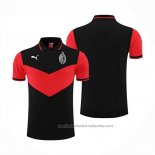 Camiseta Polo del AC Milan 22/23 Negro y Rojo