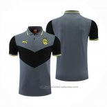 Camiseta Polo del Borussia Dortmund 22/23 Gris y Negro