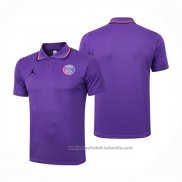 Camiseta Polo del Paris Saint-Germain Jordan 21/22 Purpura