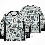 Camiseta Pre Partido del America Manga Larga 2024 Blanco