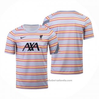 Camiseta Pre Partido del Liverpool 2022 Gris