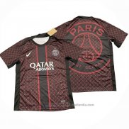 Camiseta Pre Partido del Paris Saint-Germain 25/26 Negro Rojo