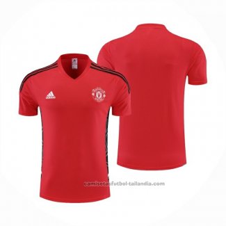 Camiseta de Entrenamiento Manchester United 22/23 Rojo