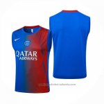 Camiseta de Entrenamiento Paris Saint-Germain Sin Mangas 25/26 Azul Rojo