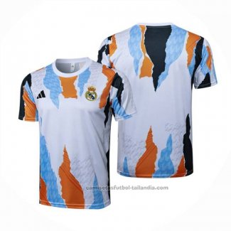 Camiseta de Entrenamiento Real Madrid 24/25 Blanco y Amarillo
