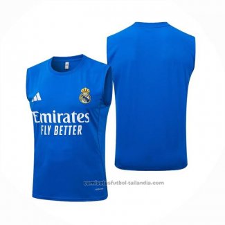 Camiseta de Entrenamiento Real Madrid Sin Mangas 25/26 Azul Blanco