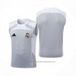 Camiseta de Entrenamiento Real Madrid Sin Mangas 25/26 Gris Blanco