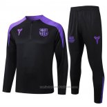 Chandal de Sudadera del Barcelona Nino 25/26 Negro Purpura