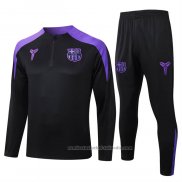 Chandal de Sudadera del Barcelona Nino 25/26 Negro Purpura