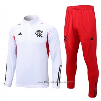 Chandal de Sudadera del Flamengo 23/24 Blanco