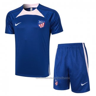 Chandal del Atletico Madrid Manga Corta 23/24 Azul - Pantalon Corto