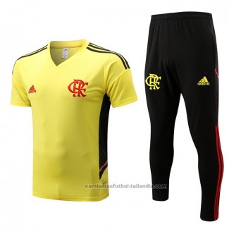 Chandal del Flamengo Manga Corta 22/23 Amarillo