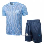 Chandal del Manchester City Manga Corta 24/25 Azul - Pantalon Corto