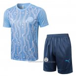 Chandal del Manchester City Manga Corta 24/25 Azul - Pantalon Corto