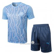 Chandal del Manchester City Manga Corta 24/25 Azul - Pantalon Corto