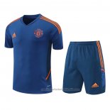 Chandal del Manchester United Manga Corta 22/23 Azul - Pantalon Corto