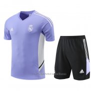 Chandal del Real Madrid Manga Corta 22/23 Purpura - Pantalon Corto