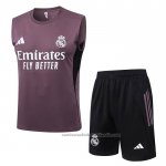 Chandal del Real Madrid Sin Mangas 25/26 Gris Purpura