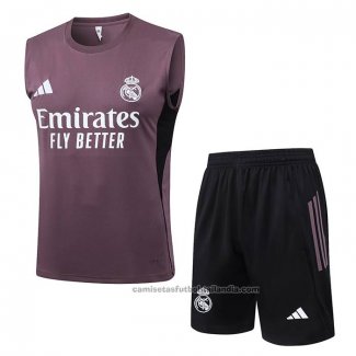 Chandal del Real Madrid Sin Mangas 25/26 Gris Purpura