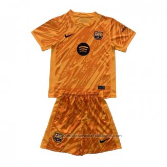 Camiseta Barcelona Portero Nino 24/25 Naranja