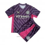 Camiseta Manchester City Portero Nino 23/24 Purpura