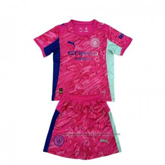 Camiseta Manchester City Portero Nino 25/26 Rosa