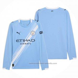 Camiseta Manchester City 1ª Manga Larga 25/26