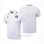 Camiseta Polo del Paris Saint-Germain Jordan 21/22 Blanco