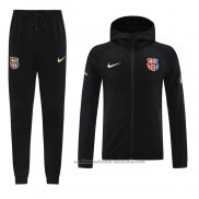 Chandal con Capucha del Barcelona 24/25 Negro