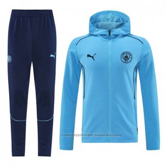 Chandal con Capucha del Manchester City 24/25 Azul