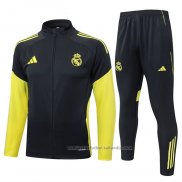 Chandal de Chaqueta del Real Madrid Nino 25/26 Gris Amarillo