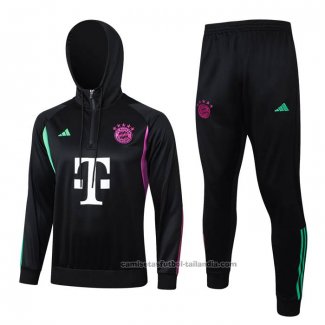 Chandal de Sudadera del Bayern Munich 23/24 Negro y Blanco