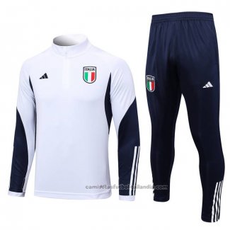 Chandal de Sudadera del Italia Nino 23/24 Blanco