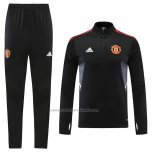 Chandal de Sudadera del Manchester United 22/23 Negro