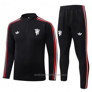 Chandal de Sudadera del Manchester United Nino 26/27 Negro