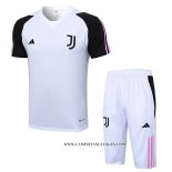 Chandal del Juventus Manga Corta 23/24 Blanco - Pantalon Corto