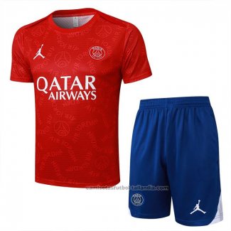 Chandal del Paris Saint-Germain Jordan Manga Corta 24/25 Rojo - Pantalon Corto