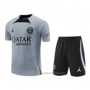 Chandal del Paris Saint-Germain Jordan Manga Corta 22/23 Gris - Pantalon Corto