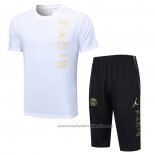 Chandal del Paris Saint-Germain Jordan Manga Corta 23/24 Blanco - Pantalon Corto