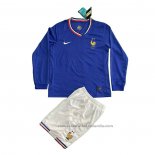 Camiseta Francia 1ª Manga Larga Nino 2024