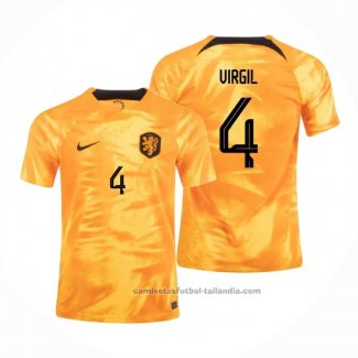 Camiseta Paises Bajos Jugador Virgil 1ª 2022