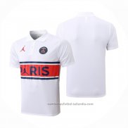 Camiseta Polo del Paris Saint-Germain Jordan 22/23 Blanco