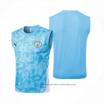 Camiseta de Entrenamiento Manchester City Sin Mangas 25/26 Azul