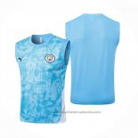 Camiseta de Entrenamiento Manchester City Sin Mangas 25/26 Azul
