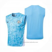 Camiseta de Entrenamiento Manchester City Sin Mangas 25/26 Azul