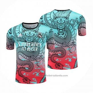 Camiseta de Entrenamiento Real Madrid Dragon 24/25 Verde y Rojo