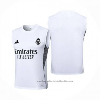 Camiseta de Entrenamiento Real Madrid Sin Mangas 25/26 Blanco